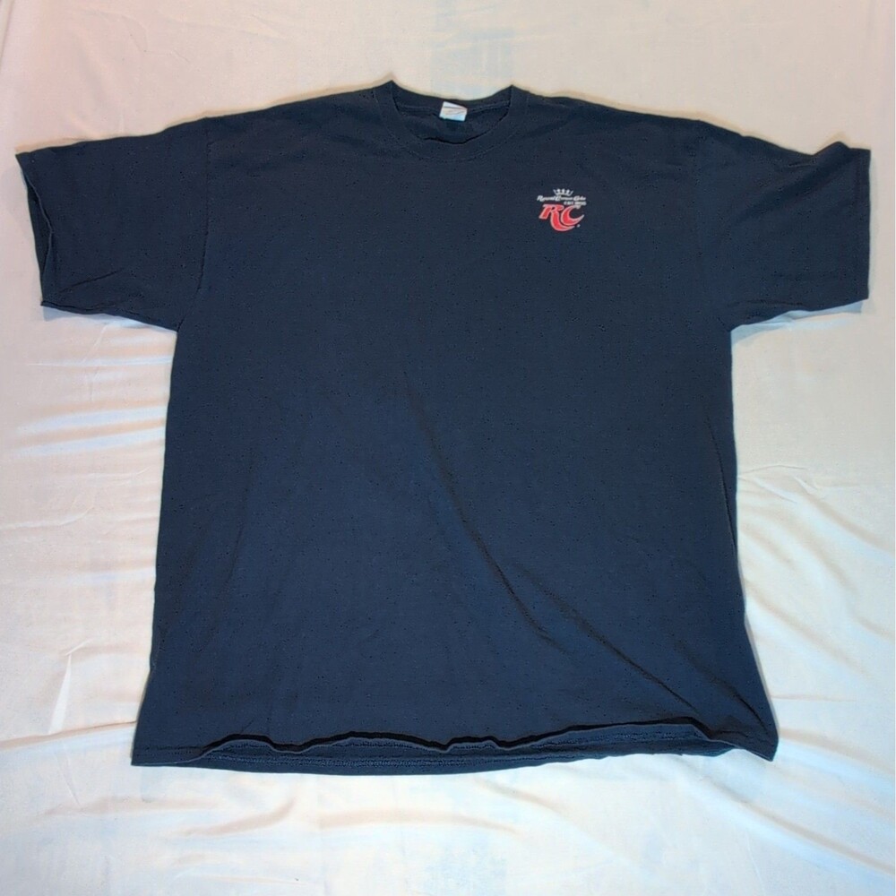 Royal Crown Cola RC Logo Port & Company Essential Tee Navy Blue 100% Cotton